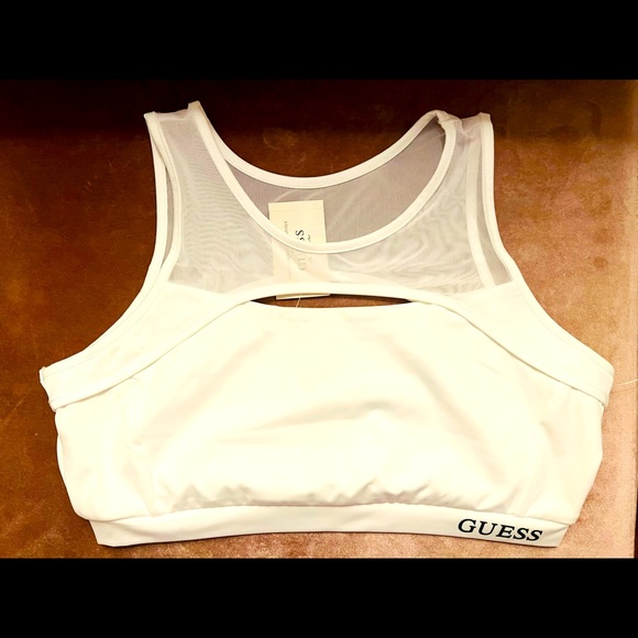 Guess Other - NEW GUESS Women's Keyhole Band Sports Bra White, L
